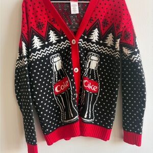 Coca-Cola Festive Red and Black winter sweater XS